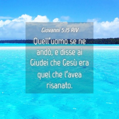 Picture 04 - Giovanni 5:15 RIV - Quell’uomo se ne andò, e disse ai Giudei che - Bible Verse Picture