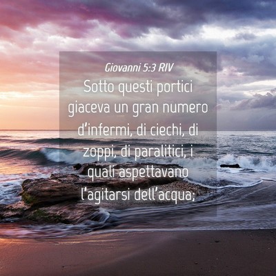 Picture 04 - Giovanni 5:3 RIV - Sotto questi portici giaceva un gran numero - Bible Verse Picture