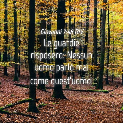 Picture 04 - Giovanni 7:46 RIV - Le guardie risposero: Nessun uomo parlò mai come - Bible Verse Picture