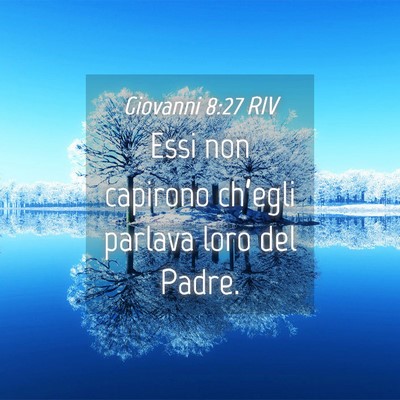 Picture 04 - Giovanni 8:27 RIV - Essi non capirono ch’egli parlava loro del - Bible Verse Picture