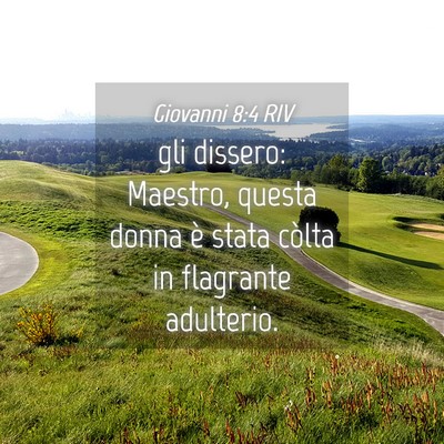 Picture 04 - Giovanni 8:4 RIV - gli dissero: Maestro, questa donna è stata - Bible Verse Picture