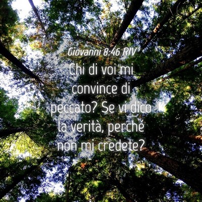 Picture 04 - Giovanni 8:46 RIV - Chi di voi mi convince di peccato? Se vi dico la - Bible Verse Picture