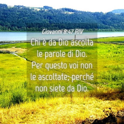 Picture 04 - Giovanni 8:47 RIV - Chi è da Dio ascolta le parole di Dio. Per - Bible Verse Picture