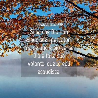 Picture 04 - Giovanni 9:31 RIV - Si sa che Dio non esaudisce i peccatori; ma se - Bible Verse Picture