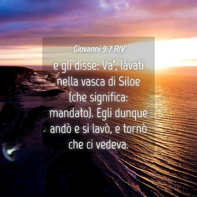 Picture 04 - Giovanni 9:7 RIV - e gli disse: Va’, làvati nella vasca di Siloe - Bible Verse Picture
