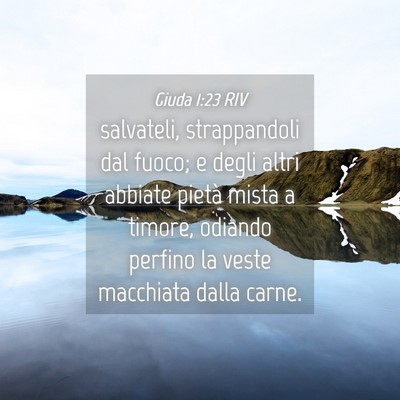 Picture 04 - Giuda 1:23 RIV - salvateli, strappandoli dal fuoco; e degli altri - Bible Verse Picture