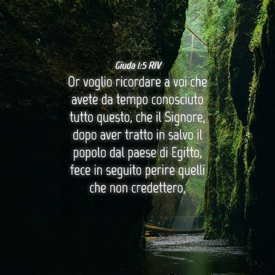 Picture 04 - Giuda 1:5 RIV - Or voglio ricordare a voi che avete da tempo - Bible Verse Picture