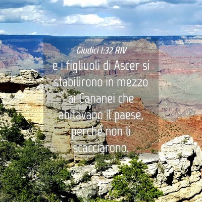 Picture 04 - Giudici 1:32 RIV - e i figliuoli di Ascer si stabilirono in mezzo ai - Bible Verse Picture