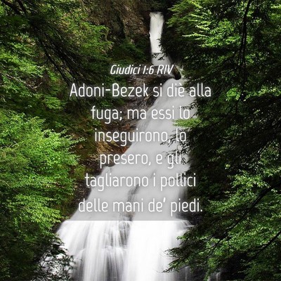 Picture 04 - Giudici 1:6 RIV - Adoni-Bezek si diè alla fuga; ma essi lo - Bible Verse Picture