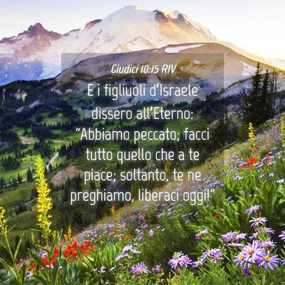 Picture 04 - Giudici 10:15 RIV - E i figliuoli d’Israele dissero all’Eterno: - Bible Verse Picture