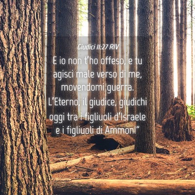 Picture 04 - Giudici 11:27 RIV - E io non t’ho offeso, e tu agisci male verso di - Bible Verse Picture