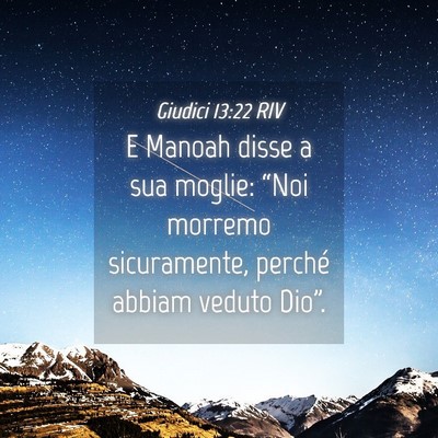 Picture 04 - Giudici 13:22 RIV - E Manoah disse a sua moglie: “Noi morremo - Bible Verse Picture