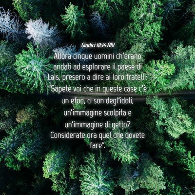 Picture 04 - Giudici 18:14 RIV - Allora cinque uomini ch’erano andati ad - Bible Verse Picture
