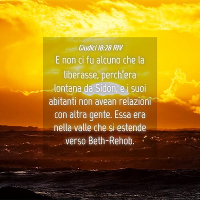 Picture 04 - Giudici 18:28 RIV - E non ci fu alcuno che la liberasse, perch’era - Bible Verse Picture