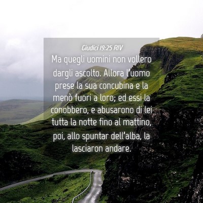 Picture 04 - Giudici 19:25 RIV - Ma quegli uomini non vollero dargli ascolto. - Bible Verse Picture