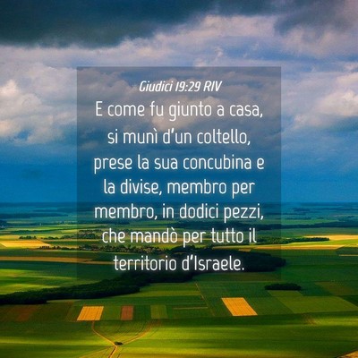 Picture 04 - Giudici 19:29 RIV - E come fu giunto a casa, si munì d’un - Bible Verse Picture