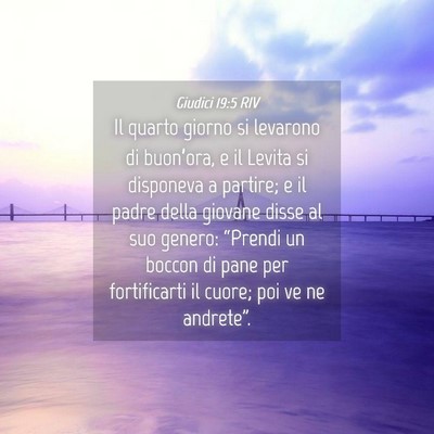 Picture 04 - Giudici 19:5 RIV - Il quarto giorno si levarono di buon’ora, e il - Bible Verse Picture