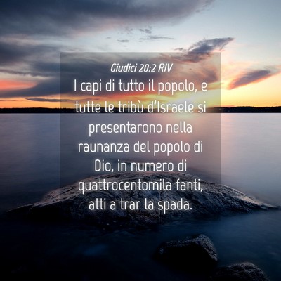 Picture 04 - Giudici 20:2 RIV - I capi di tutto il popolo, e tutte le tribù - Bible Verse Picture
