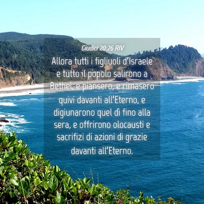 Picture 04 - Giudici 20:26 RIV - Allora tutti i figliuoli d’Israele e tutto il - Bible Verse Picture