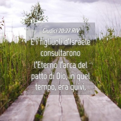 Picture 04 - Giudici 20:27 RIV - E i figliuoli d’Israele consultarono l’Eterno - Bible Verse Picture