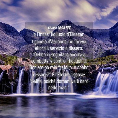 Picture 04 - Giudici 20:28 RIV - e Fineas, figliuolo d’Eleazar, figliuolo - Bible Verse Picture