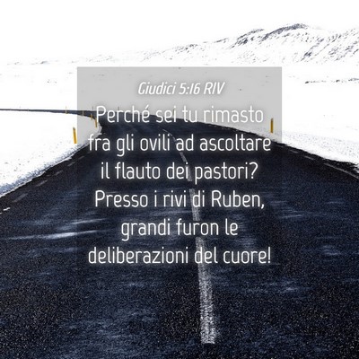 Picture 04 - Giudici 5:16 RIV - Perché sei tu rimasto fra gli ovili ad ascoltare - Bible Verse Picture