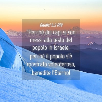 Picture 04 - Giudici 5:2 RIV - “Perché dei capi si son messi alla testa del - Bible Verse Picture