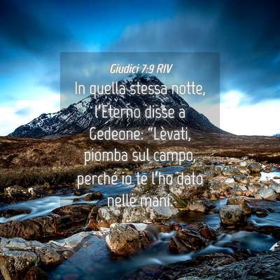 Picture 04 - Giudici 7:9 RIV - In quella stessa notte, l’Eterno disse a - Bible Verse Picture