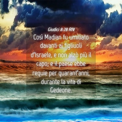 Picture 04 - Giudici 8:28 RIV - Così Madian fu umiliato davanti ai figliuoli - Bible Verse Picture