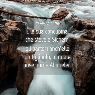 Picture 04 - Giudici 8:31 RIV - E la sua concubina, che stava a Sichem, gli - Bible Verse Picture