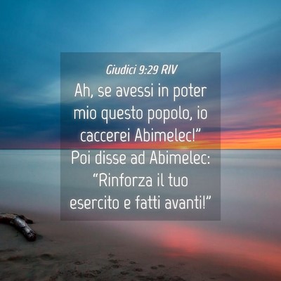 Picture 04 - Giudici 9:29 RIV - Ah, se avessi in poter mio questo popolo, io - Bible Verse Picture