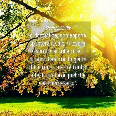 Picture 04 - Giudici 9:33 RIV - e domattina, non appena spunterà il sole, ti - Bible Verse Picture