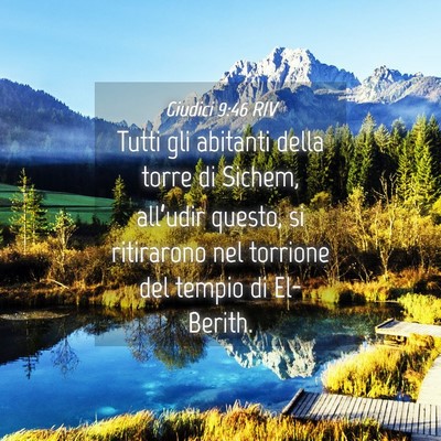 Picture 04 - Giudici 9:46 RIV - Tutti gli abitanti della torre di Sichem, - Bible Verse Picture