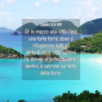 Picture 04 - Giudici 9:51 RIV - Or in mezzo alla città c’era una forte torre, - Bible Verse Picture