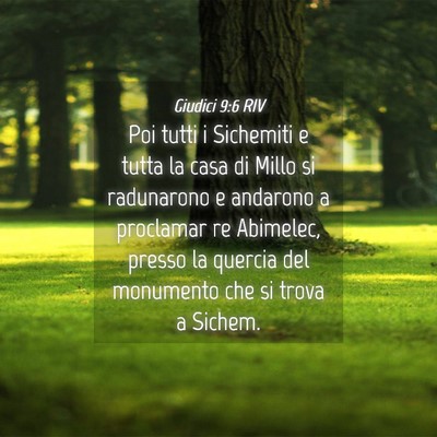 Picture 04 - Giudici 9:6 RIV - Poi tutti i Sichemiti e tutta la casa di Millo si - Bible Verse Picture