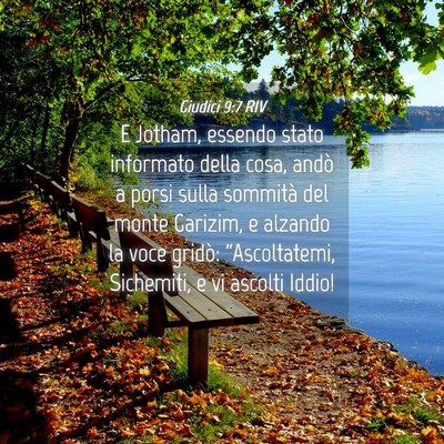 Picture 04 - Giudici 9:7 RIV - E Jotham, essendo stato informato della cosa, - Bible Verse Picture