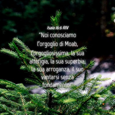 Picture 04 - Isaia 16:6 RIV - “Noi conosciamo l’orgoglio di Moab, - Bible Verse Picture