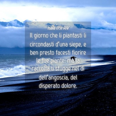 Picture 04 - Isaia 17:11 RIV - Il giorno che li piantasti li circondasti d’una - Bible Verse Picture