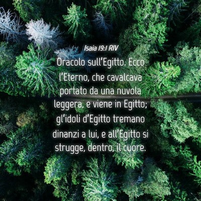 Picture 04 - Isaia 19:1 RIV - Oracolo sull’Egitto. Ecco l’Eterno, che - Bible Verse Picture