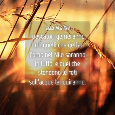Picture 04 - Isaia 19:8 RIV - I pescatori gemeranno, tutti quelli che gettan - Bible Verse Picture