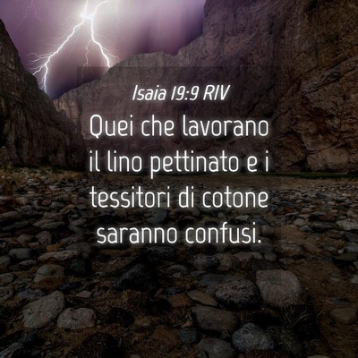 Picture 04 - Isaia 19:9 RIV - Quei che lavorano il lino pettinato e i tessitori - Bible Verse Picture