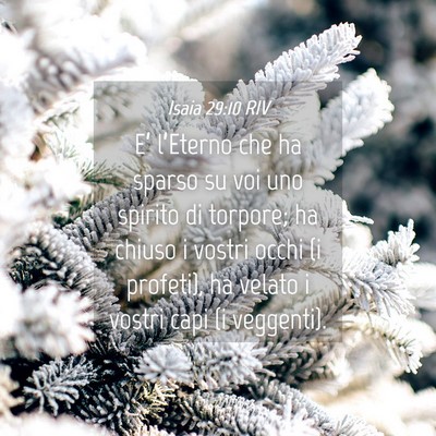 Picture 04 - Isaia 29:10 RIV - E’ l’Eterno che ha sparso su voi uno spirito - Bible Verse Picture