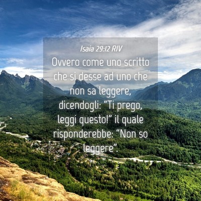 Picture 04 - Isaia 29:12 RIV - Ovvero come uno scritto che si desse ad uno che - Bible Verse Picture