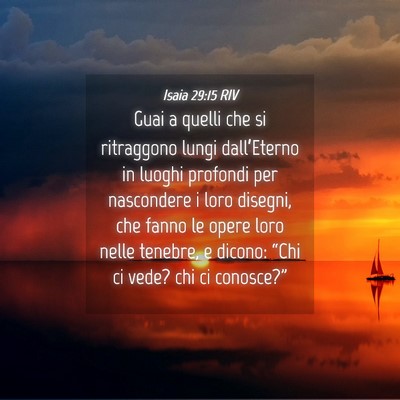 Picture 04 - Isaia 29:15 RIV - Guai a quelli che si ritraggono lungi - Bible Verse Picture