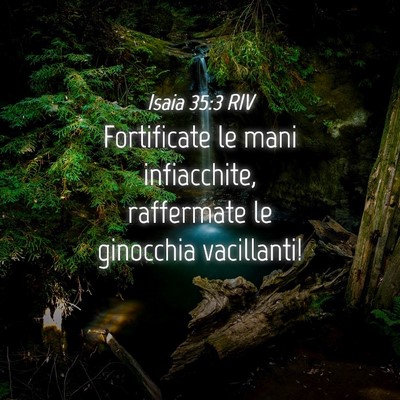Picture 04 - Isaia 35:3 RIV - Fortificate le mani infiacchite, raffermate le - Bible Verse Picture