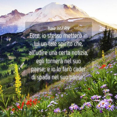 Picture 04 - Isaia 37:7 RIV - Ecco, io stesso metterò in lui un tale spirito - Bible Verse Picture