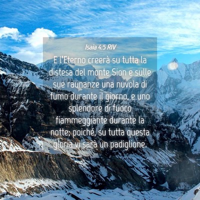 Picture 04 - Isaia 4:5 RIV - E l’Eterno creerà su tutta la distesa del - Bible Verse Picture
