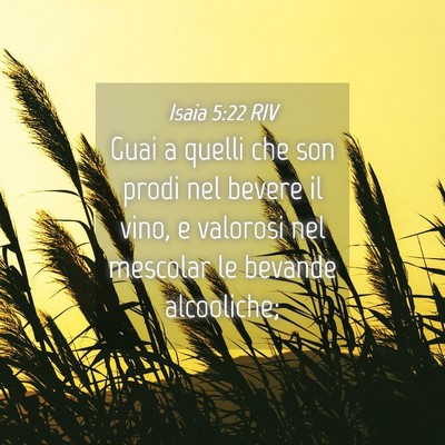 Picture 04 - Isaia 5:22 RIV - Guai a quelli che son prodi nel bevere il vino, e - Bible Verse Picture