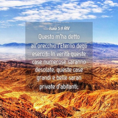 Picture 04 - Isaia 5:9 RIV - Questo m’ha detto all’orecchio l’Eterno - Bible Verse Picture