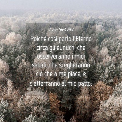 Picture 04 - Isaia 56:4 RIV - Poiché così parla l’Eterno circa gli eunuchi - Bible Verse Picture